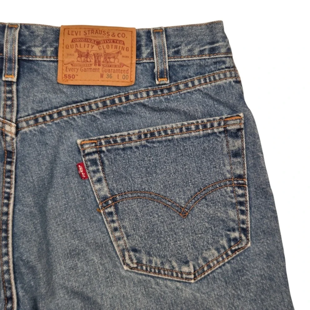 Vtg‎ Levi's 550 Made in USA Denim Relaxed Fit Shorts Mens 36 Fits 34 Y2K 2000
